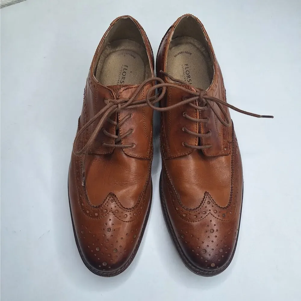 Florsheim Montinaro Men's Wingtip Oxford Dress Shoes 8 3E Extra Wide Memory Foam